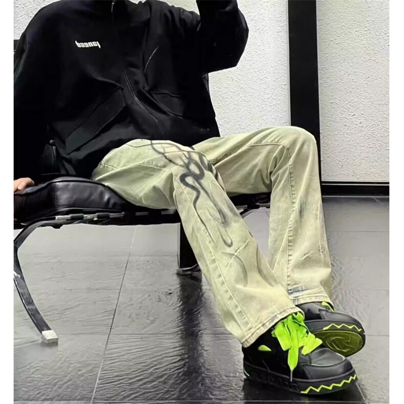 网络图现货!黄泥印花原版质量带弹力R1558-P55,男装牛仔裤,星座1005-6