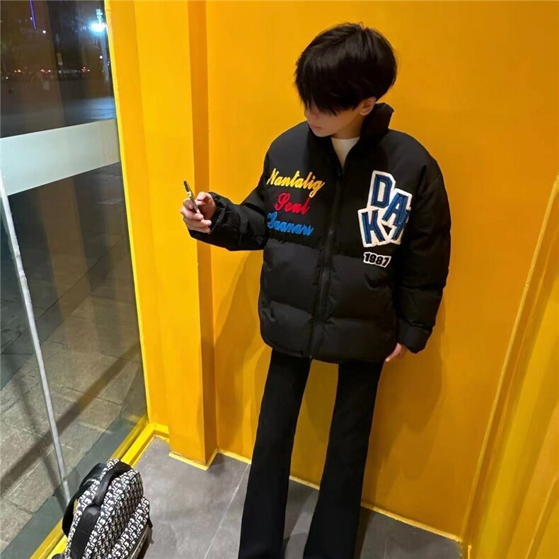 网图现货美式款立领刺绣面包棉服MY277/P70,男装棉衣,星座205-3