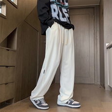 K223-P32纯色宽松型华夫格休闲裤，男装休闲裤，星座1501-1