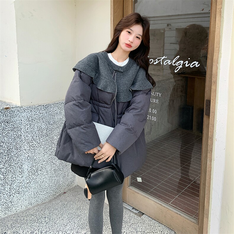 25冬装新现货主推圣诞款呢子拼接羽绒服2D044-2526-P280-K418,女装羽绒服,2D044