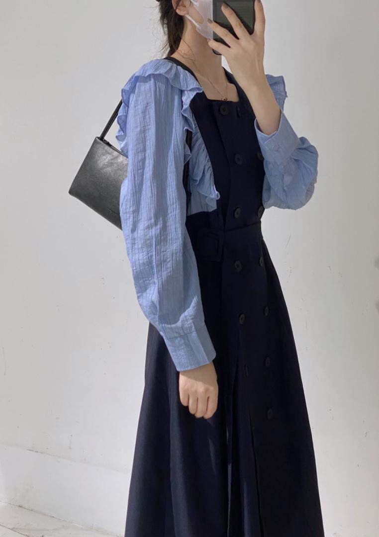 拼接连衣裙，女装连衣裙，驿谷