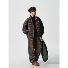 印花轻便90绒白鸭绒M-5XL大码：锦纶羽绒服男78196P238控328，男装羽绒服，星座226-1