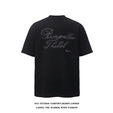 (350克双纱)2026夏季潮牌烫钻字母印花短袖T恤 1015-T610-P65,男装T恤,四季星座1015, (350克双纱)2026夏季潮牌烫钻字母印花短袖T恤 1015-T610-P65,男装T恤,四季星座1015,