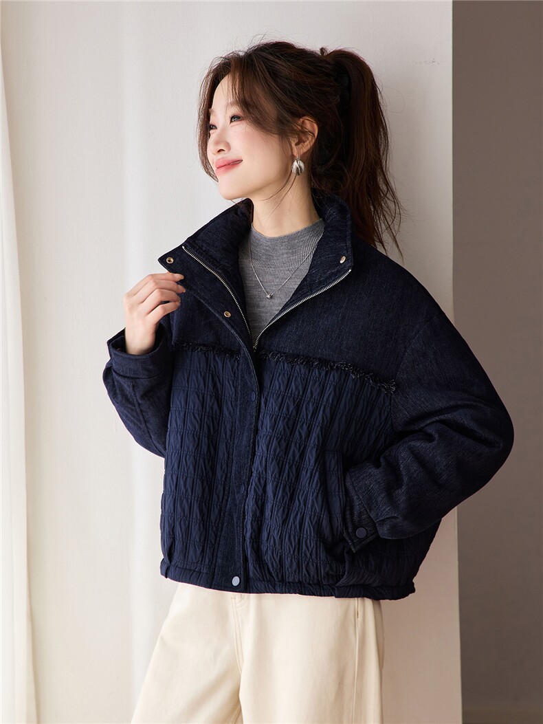 现货2025冬季新款休闲优雅时尚无帽女士保暖加厚90绒羽绒服,女装羽绒服,木子恋