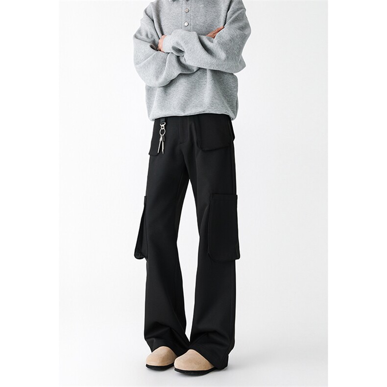 港风多口袋工装裤休闲裤长裤直筒裤A014-DY25206-P70控98,男装工装外套,电商A014