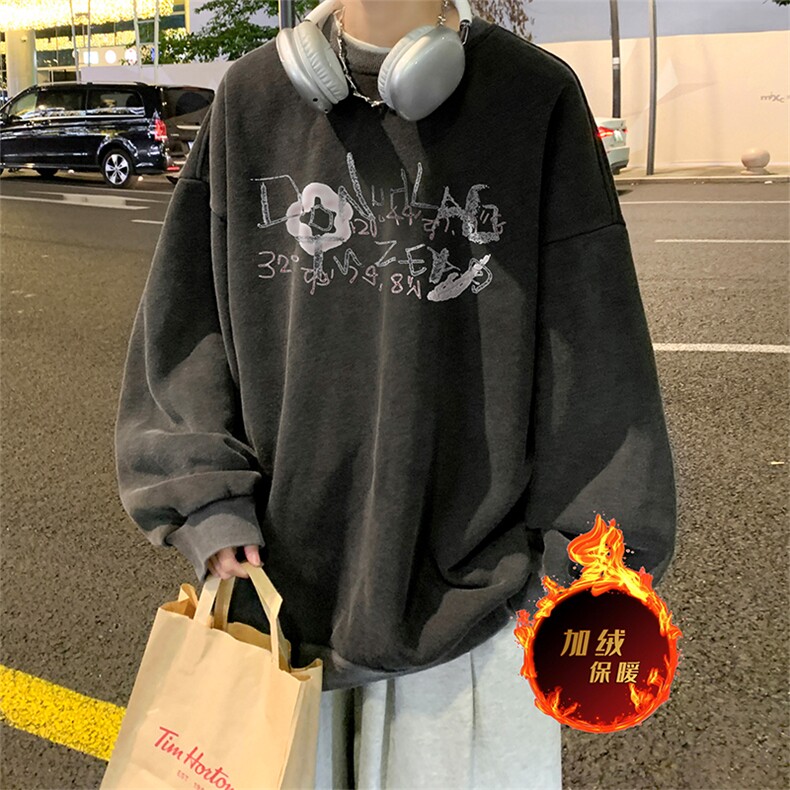 直播品质500克重磅美式做旧水洗卫衣SY1501-常规特P45加绒特P55,男装卫衣,电商A486