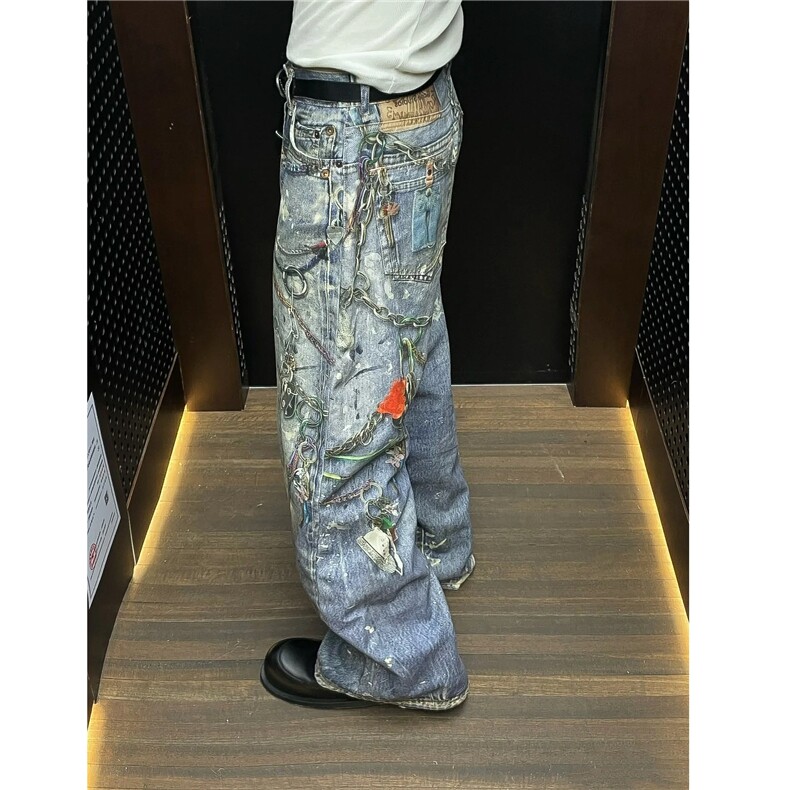 【套图5】903-AK91-特P70【98】S-3XL印花牛仔裤！3,男装牛仔裤,星座903