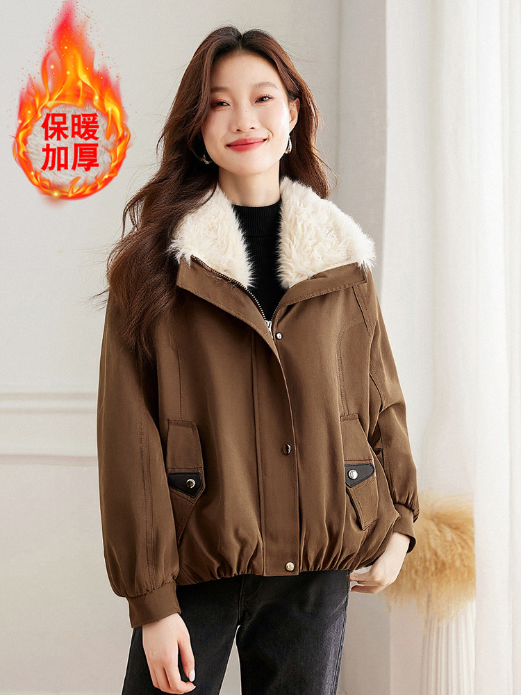 现货！加绒加厚冬季新款棉衣女派克服,女装棉衣/棉服,韩蔻秀
