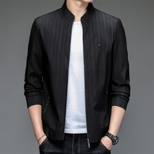 B-N9917男士2023年春季新款长袖休闲立领外套青年拉链夹克P85图片