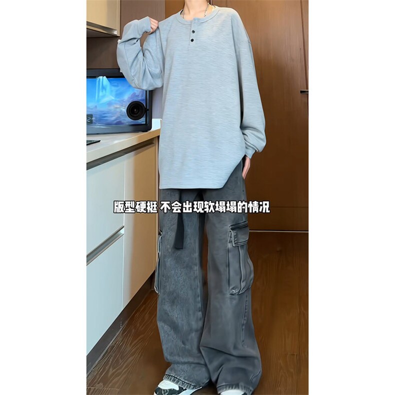 亨利领长袖t恤男CP84-特P20,男装T恤,电商B371