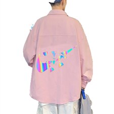 春季长袖衬衫男宽松港风衬衣男外套男CSCS270-P40，男装衬衫，电商B371