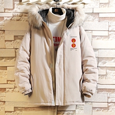 MM48093-P130冬季大毛领衣男士大码加厚袄男服砖墙挂拍，男装棉衣，电商A040A