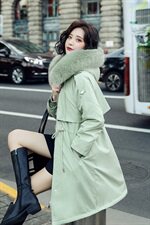 冬装2021年新款派克棉服女韩版宽松加厚棉衣加绒外套派克服收腰，女装棉衣/棉服，辉之琳