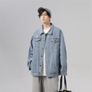 2025水洗牛仔外套男士春季百搭潮牌痞帅设计感宽松夹克JK1023-P68图片