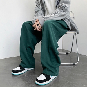 21秋季ins日系大码男士宽松阔腿休闲直筒哈伦裤子 K05 P75 限98图片