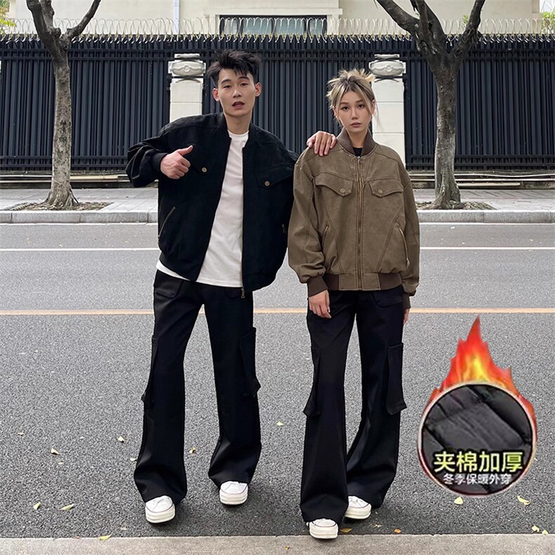 网图有货复古加棉哈灵顿街头做旧工装夹克男J95-常规P75夹棉P90,男装夹克,星座1505