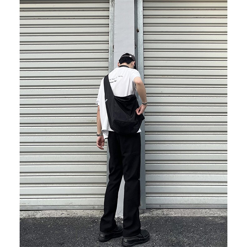 B221美式ins高街小众排扣直筒休闲西裤LK23008-P60控78,男装休闲裤,电商B221