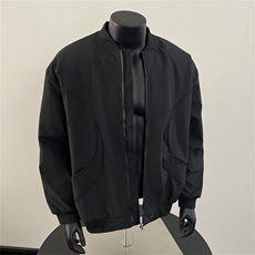 棒球领短款飞行员冲锋夹克男士春秋潮牌休闲美式cleanfit防风外套，男装夹克，星座505-2（原电商A260-1)