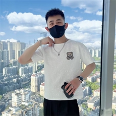 休闲刺绣小熊时尚短袖t恤男夏装大码宽松网红半袖上衣服T233，男装T恤，星座1116A-2（原606A-1）