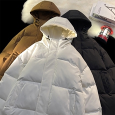 光板二开男士连帽棉服冬季加厚棉衣潮流棉袄青年A266-MY2503-P65，男装棉衣，电商A266