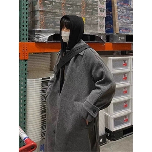 706-2-C2500-P110 大量现货 毛呢大衣男韩版过膝呢子外套痞帅风衣图片
