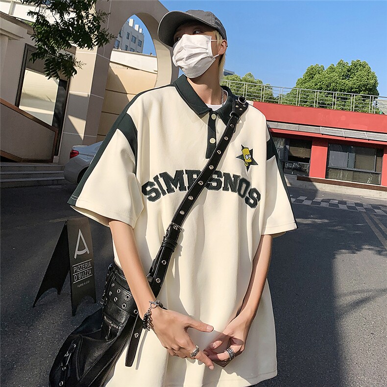 夏季新款拼接刺绣polo衫大码XZ604-PL103-P55控68,男装Polo衫,星座604