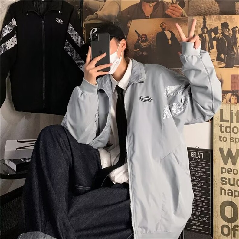 男秋季外套潮牌街头夹克高街衣服JK8840P45,男装夹克,星座1116-2
