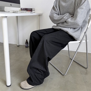水洗棉宽松休闲裤男 百搭阔腿长裤子K0035/P53图片