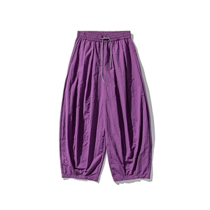 平铺图 夏季大码日系工装裤潮休闲直筒阔腿裤港风男女薄 K288/P60图片