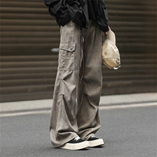 903-AK08-特P60【S-3XL】美拉德复古卡其沙色工装裤!现货！4，男装休闲裤，星座903