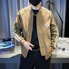 春秋季新款男士棒球服夹克潮牌侧边条纹拼接痞帅气飞行服JK08-P98，男装夹克，电商D323（原B261）