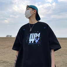 可设48小时发货支持抖音得物来样二开230克重磅美式短袖t恤MT355，男装T恤，电商A486