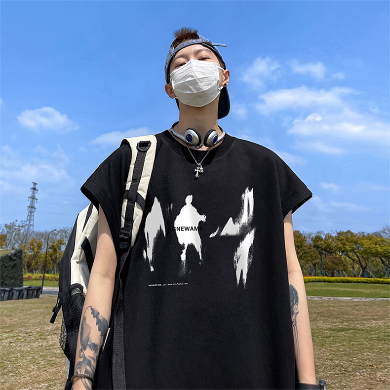 量大优供视频得物直播品质230克夏季纯棉背心无袖T恤WB206,男装背心/马甲,电商A486