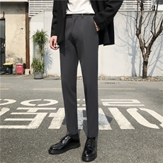 裤子男韩版潮流秋冬季新款九分小西裤男士修身垂感西装裤休闲长裤，男装西裤，星座505-2（原电商A260-1)