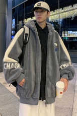冬装加绒加厚棉衣毛巾绣羊羔绒简约连帽外套男女919-P110控价158，男装棉衣，电商A441-1