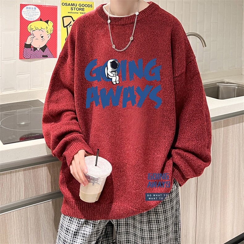 加厚加绒毛衣男大码毛线衣男针织衫男线衫M19230-P45 加绒款-P65图片