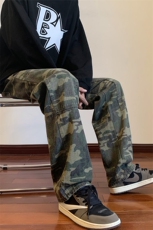 WASSUPHAPPY美式hiphop高街迷彩工装裤男秋季宽松阔腿休闲长裤子，男装工装外套，电商A337