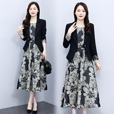 广州十三行爆款西装套装连衣裙女2025早春秋新款时尚长袖高档裙子，女装套装/套裙，时尚风爆