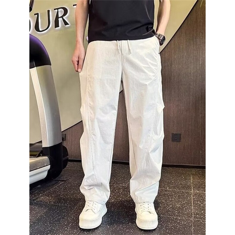 夏季薄款休闲裤男款宽松潮牌运动裤2025新款夏天直筒裤子KY231，女装休闲裤，星座1116A-2（原606A-1）
