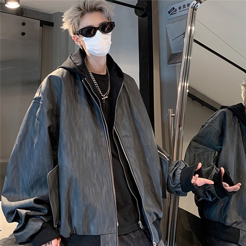 春秋季潮牌立领运动街头卫衣男女复古设计感情侣夹克外套,男装夹克,星座506A