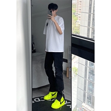 B221美式ins高街暗黑拉链小脚弹力破洞牛仔裤LK23060-P65控88，男装牛仔裤，电商B221