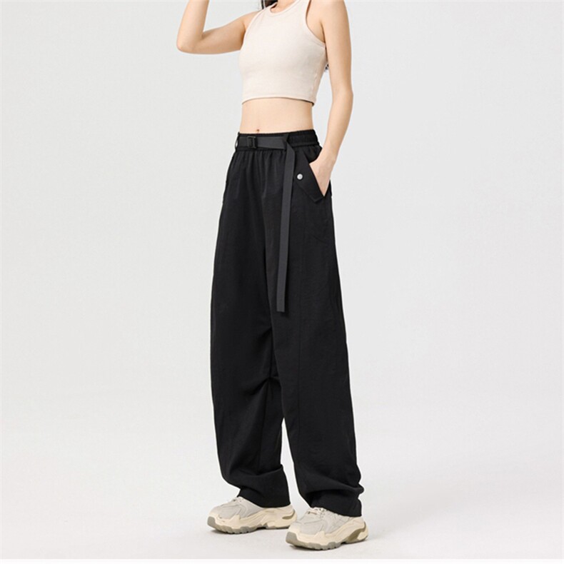 SJ-311B-1-DK3231-P45控69褶皱工装伞兵裤男机能抽绳拖地直筒长裤，男装工装外套，星座311B-1