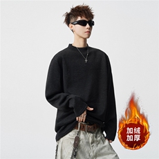！2025秋冬男士加绒加厚保暖德绒打底衫长袖T恤DL2505特P25，男装T恤，电商B220