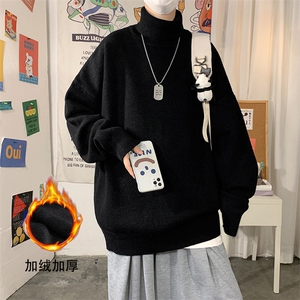 18色跑量 男士针织纯色高领圆领毛衣A367 M03 P45 加绒P60图片
