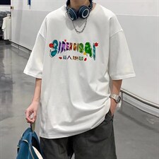 男潮流夏季圆领T恤宽松短袖T511P30，男装T恤，星座1116-2