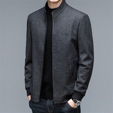 2023秋季新款立领夹克中老年宽松薄款商务百搭时尚休闲外套男，男装夹克，电商B212（原钱塘6029）