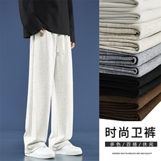 时尚潮牌休闲卫裤直筒百搭坠感舒适长裤拖地裤WK80-1特批25，男装休闲裤，星座718-1
