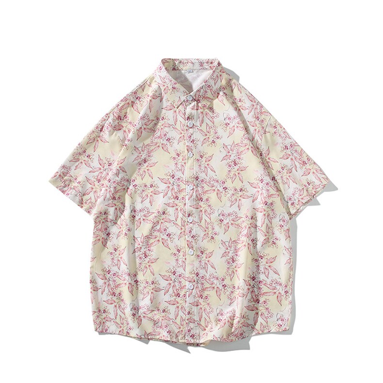 精品花衬衫大码男短袖夏季痞帅休闲上衣服外套翻领衬衣A012/P35,男装衬衫,电商A012
