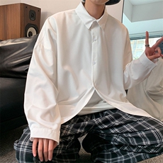 SJ-217-2-CS2415春夏秋季薄款冰丝长袖衬衫男垂感衬衣外套，男装衬衫，星座217-2