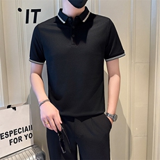 店主风社会小伙男士时尚刺绣POLO衫男短袖T恤301A-1/PL112/P55，男装T恤，星座301A-1
